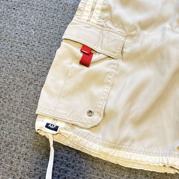 Vintage Y2K Abercrombie & Fitch Tuggers Swim Board Shorts Mens Large W36 Red Tab - Picture 3 of 12